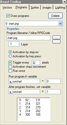 Program tab