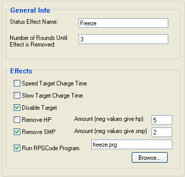 Status Effect Editor